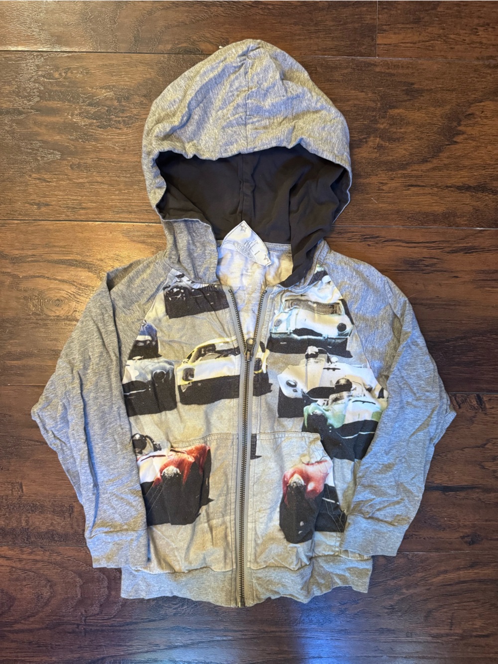 Paper Wings organic boys race car hoodie